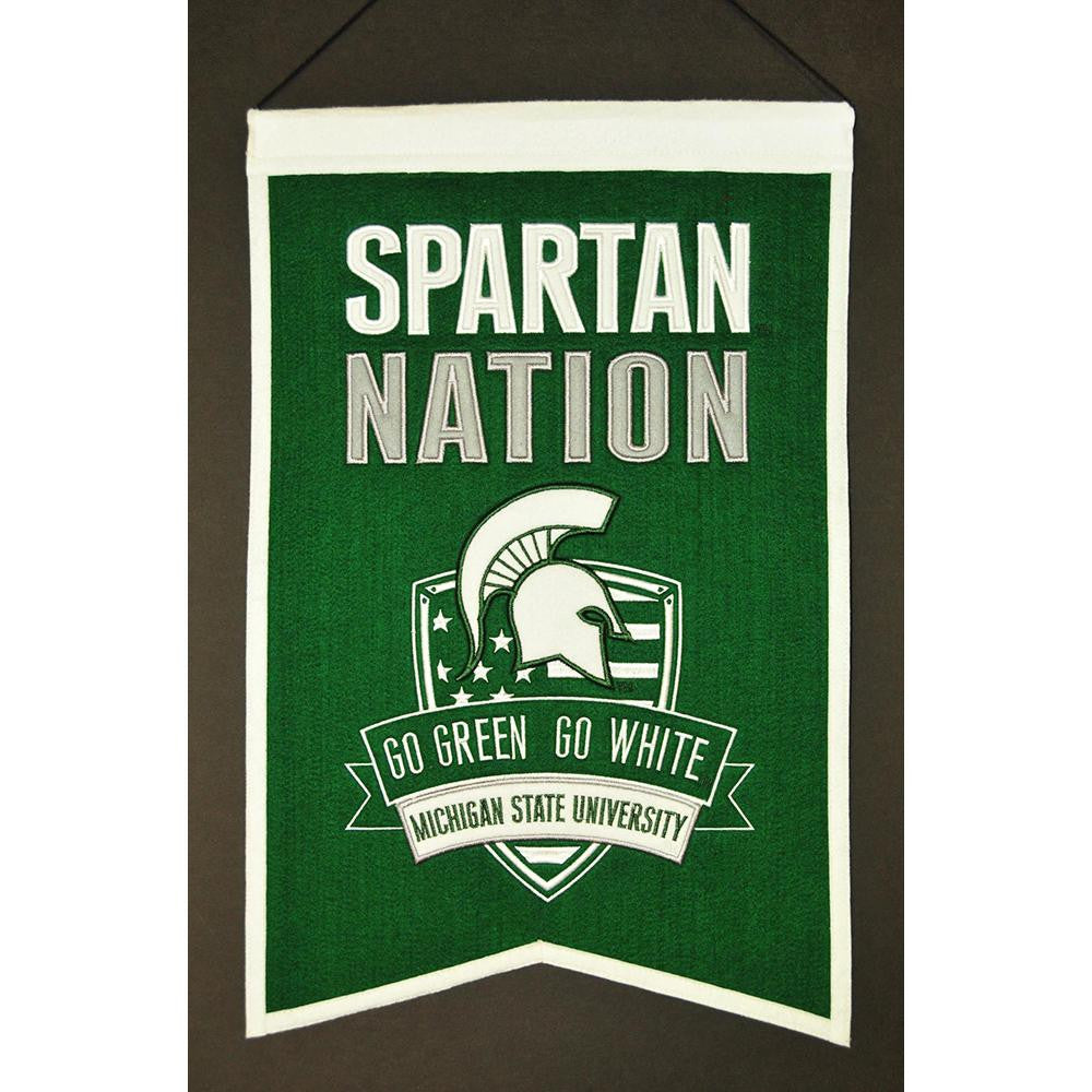 Michigan State Spartans Ncaa "nations" Banner (15"x20")