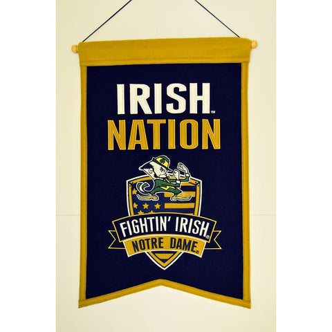 Notre Dame Fighting Irish Ncaa "nations" Banner (15"x20")