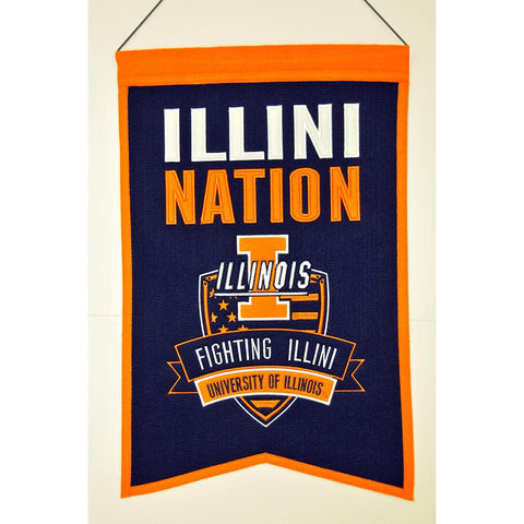 Illinois Fighting Illini Ncaa "nations" Banner (15"x20")