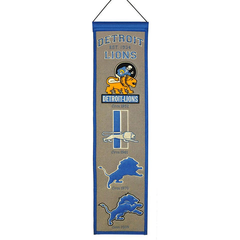 Detroit Lions NFL Heritage Banner (8x32)