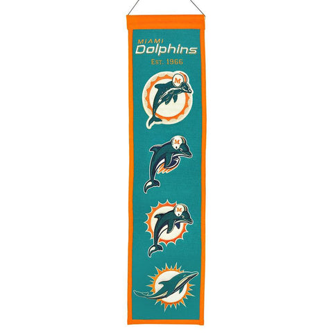 Miami Dolphins NFL Heritage Banner (8x32)