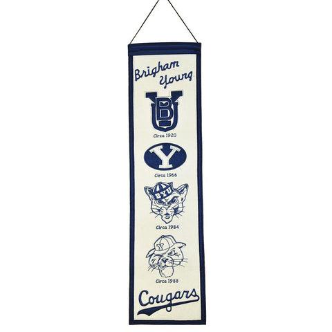 Brigham Young Cougars Ncaa "heritage" Banner (8"x32")