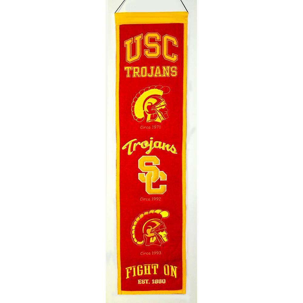 Usc Trojans Ncaa "heritage" Banner (8"x32")