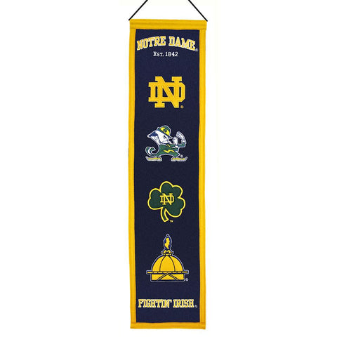 Notre Dame Fighting Irish Ncaa "heritage" Banner (8"x32")