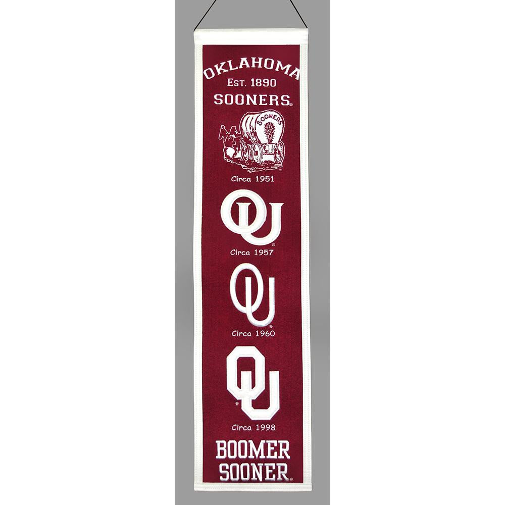 Oklahoma Sooners Ncaa "heritage" Banner (8"x32")