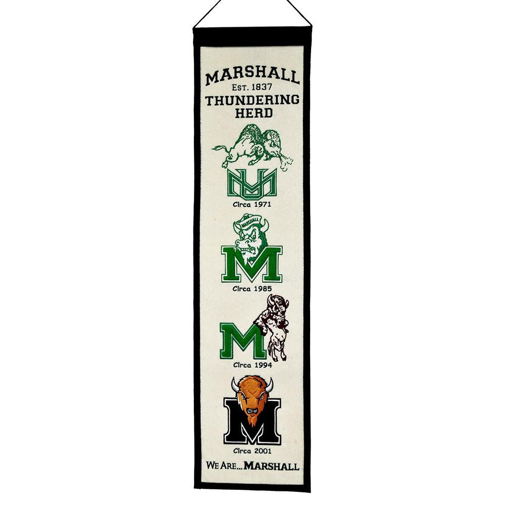 Marshall Thundering Herd Ncaa "heritage" Banner (8"x32")