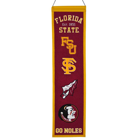 Florida State Seminoles Ncaa "heritage" Banner (8"x32")