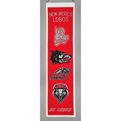 New Mexico Lobos Ncaa "heritage" Banner (8"x32")