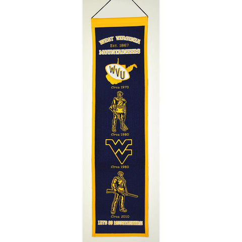 West Virginia Mountaineers Ncaa "heritage" Banner (8"x32")