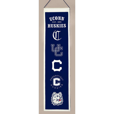 Connecticut Huskies Ncaa "heritage" Banner (8"x32")
