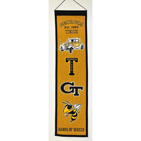 Georgia Tech Yellowjackets Ncaa "heritage" Banner (8"x32")