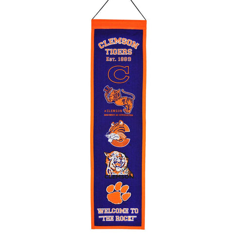 Clemson Tigers Ncaa "heritage" Banner (8"x32")