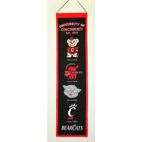 Cincinnati Bearcats Ncaa "heritage" Banner (8"x32")