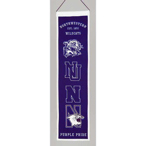 Northwestern Wildcats Ncaa "heritage" Banner (8"x32")