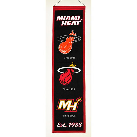 Miami Heat NBA Heritage Banner (8x32)