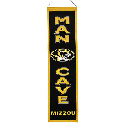 Missouri Tigers Ncaa "man Cave" Vertical Banner (8" X 32")