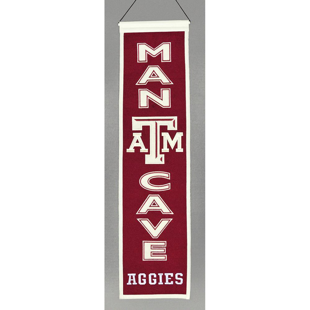 Texas A&m Aggies Ncaa "man Cave" Vertical Banner (8" X 32")