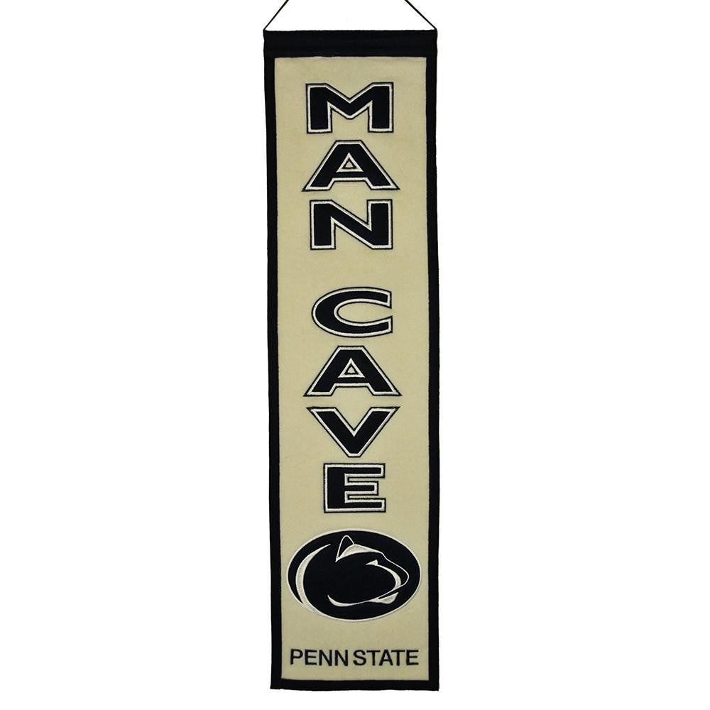 Penn State Nittany Lions Ncaa "man Cave" Vertical Banner (8" X 32")