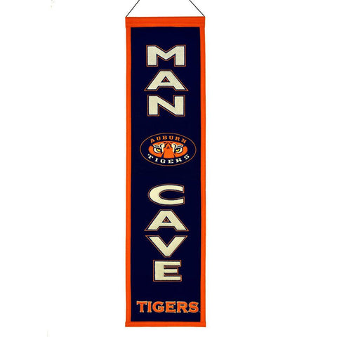 Auburn Tigers Ncaa "man Cave" Vertical Banner (8" X 32")