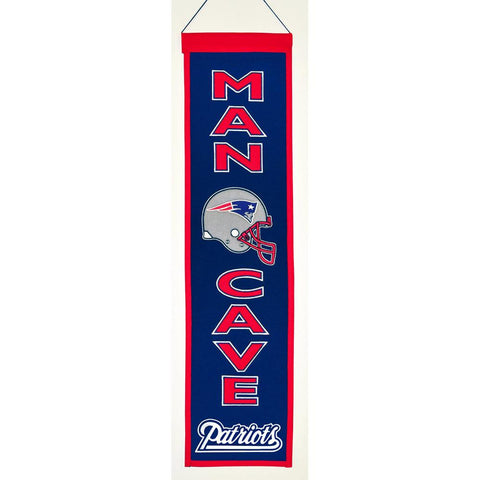 New England Patriots NFL Man Cave Vertical Banner (8 x 32)