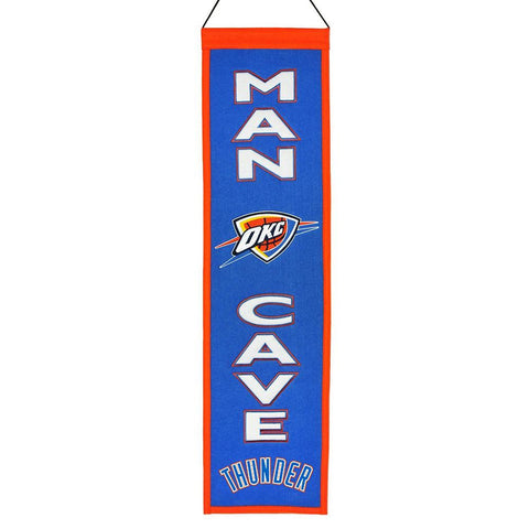 Oklahoma City Thunder NBA Man Cave Vertical Banner (8 x 32)