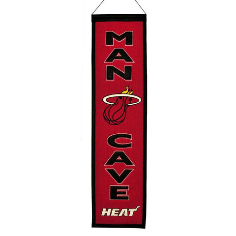Miami Heat NBA Man Cave Vertical Banner (8 x 32)
