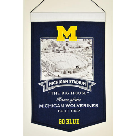 Michigan Wolverines Ncaa Michigan Stadium "stadium" Banner (20"x15")